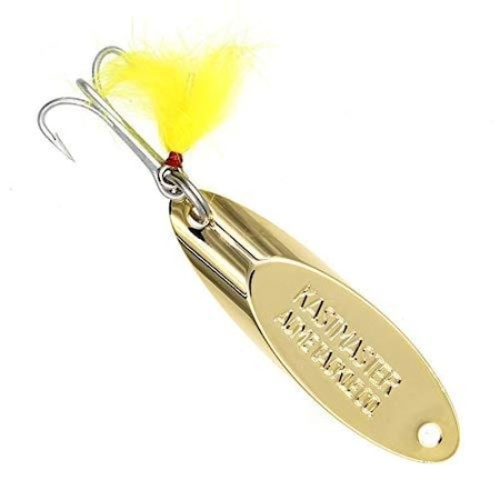 Acme Kastmaster Spoon, 2 12, 34 Oz, Gold With White Bucktail SW1151/G